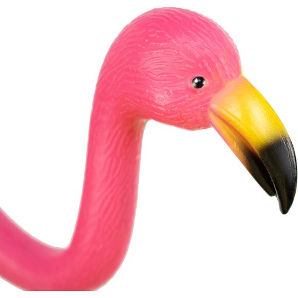 Pink Flamingos Yard Decorations - 6 Pack Small 14" Tall Plastic Flamingo Statue - Picture 6 of 6